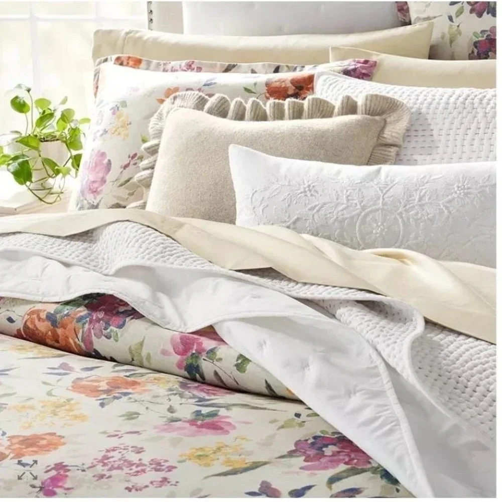 Sky Harper Autumnal Floral Duvet Cover Set, Full/Queen 100% Cotton 300 thread co